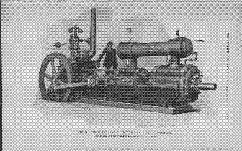 Hiscox straight line air compressor