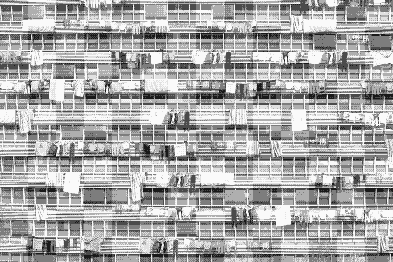 image human powered student building laundry drying