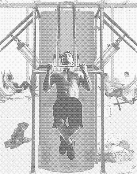 illustration human powered water pressure