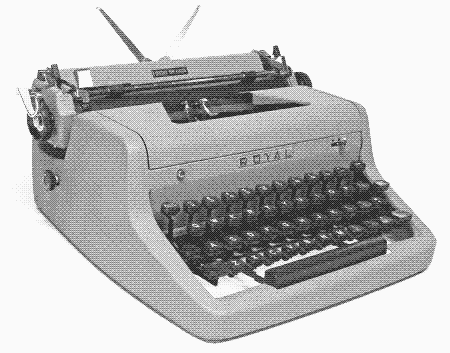 image royal typewriter