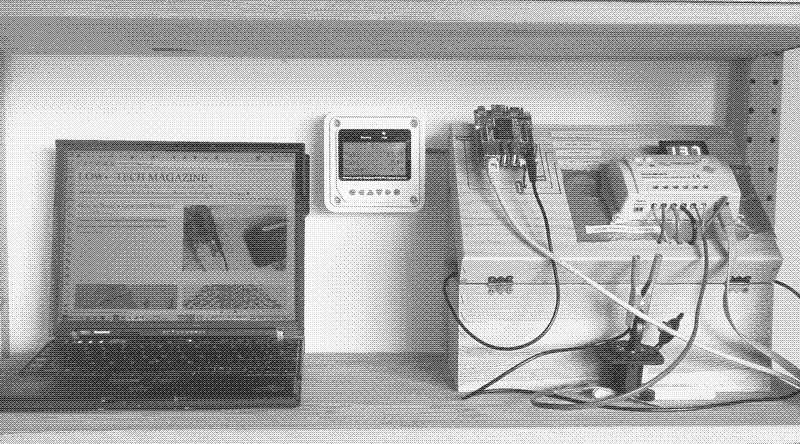 a detail of the solar powered server