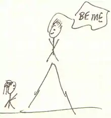 outline of mountain with teacher at top and student at the bottom