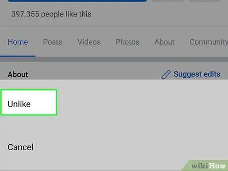 Image titled Unlike a Facebook Page Step 13