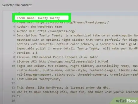 Image titled Rename a WordPress Theme Step 7