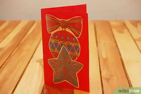 Image titled Make Christmas Cards from Wrapping Paper Step 10