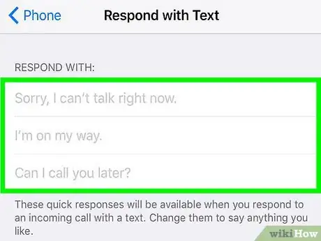 Image titled Respond to Incoming Calls with a Message on an iPhone Step 8