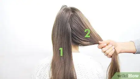 Image titled Do a Fishtail Crown Braid Step 2