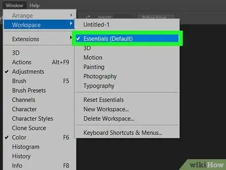 Image titled Save a Workspace in Photoshop Step 7