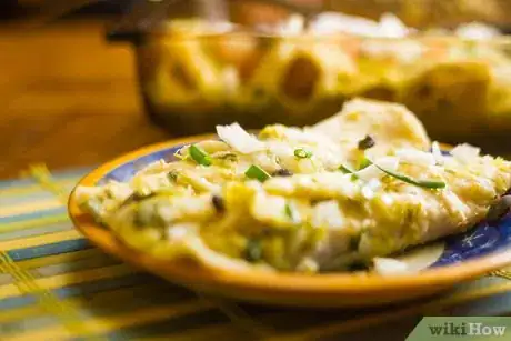 Image titled Make Chicken Enchiladas Without the Oily Tortillas Final