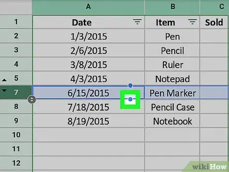 Image titled Unhide Rows on Google Sheets on Android Step 4