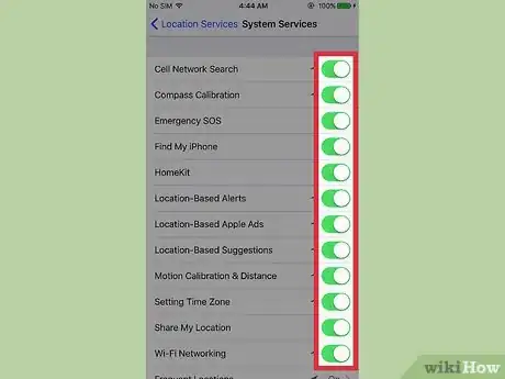 Image titled Change Which System Services Have Access to Your Location on an iPhone Step 5