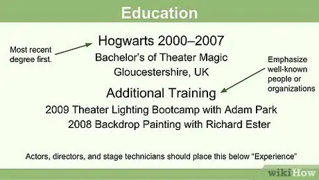 Image titled Write a Theater Resume Step 3
