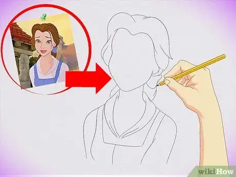 Image titled Draw a Realistic Portrait of Belle Step 1
