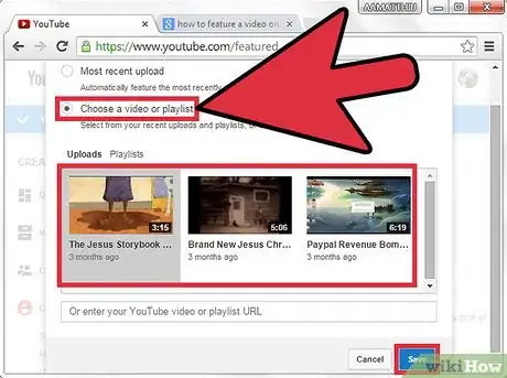 Image titled Feature a Playlist on All Your YouTube Videos Step 10