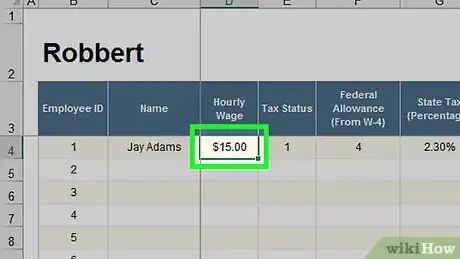Image titled Prepare Payroll in Excel Step 8