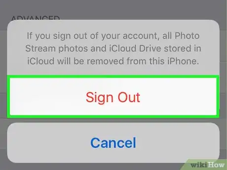 Image titled Sign Out of iCloud on iPhone or iPad Step 12