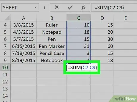Image titled Drag and Copy a Formula in Excel Step 2