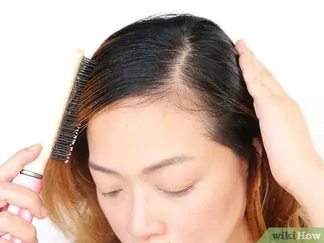 Image titled Make a Side Fringe Without Cutting Your Hair Step 2