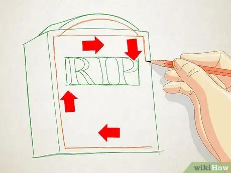 Image titled Draw a Gravestone Step 6