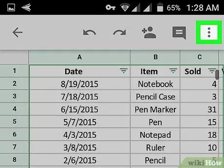 Image titled Save on Google Sheets on Android Step 3