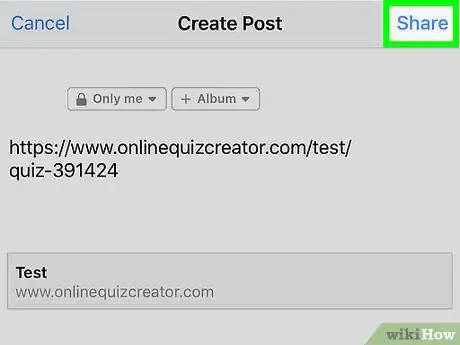 Image titled Create a Facebook Quiz on iPhone or iPad Step 26