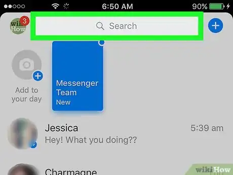 Image titled Search on Facebook Messenger on iPhone or iPad Step 2