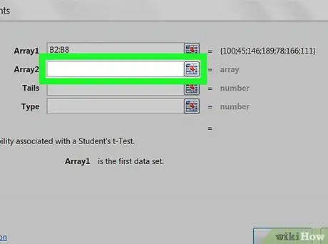 Image titled Do a T Test in Excel on PC or Mac Step 8