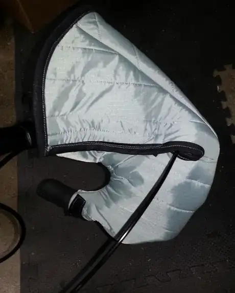 Image titled Bike mit from side showing brake line