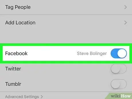 Image titled Share from Instagram to Facebook on iPhone or iPad Step 8