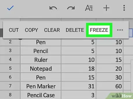 Image titled Make a Header on Google Sheets on Android Step 6