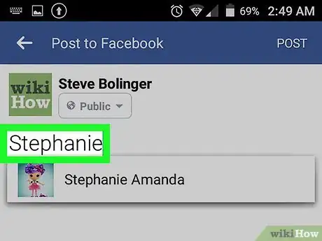 Image titled Facebook Tag Someone Only by First Name on Android Step 5
