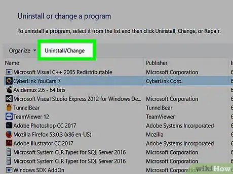 Image titled Uninstall Cyberlink Youcam Step 5