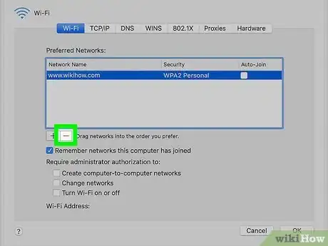 Image titled How Do I Remove Unwanted Wireless Networks Mac Step 6