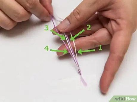Image titled Make a Candy Stripe Friendship Bracelet Step 4