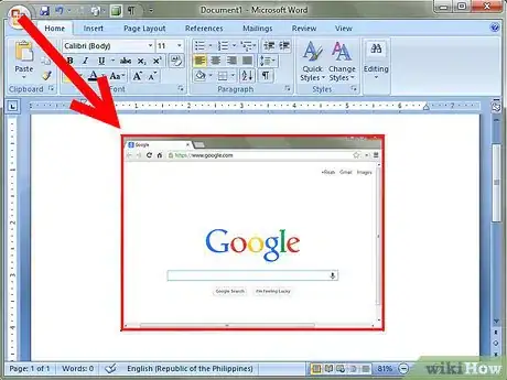 Image titled Crop a Screenshot in Word 2010 Step 6