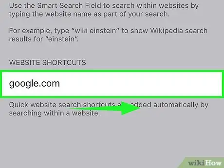 Image titled Delete Shortcuts from Quick Website Search on an iPhone Step 4