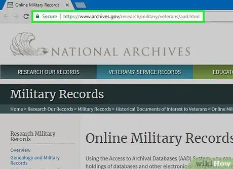 Image titled Search Military Records Step 1