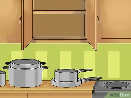 Image titled Organize the Pots and Pans Cabinet Step 1