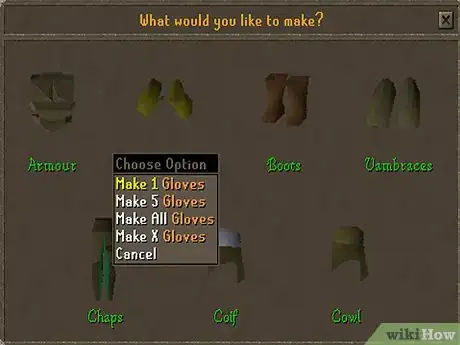 Image titled Make Leather Gloves in RuneScape Step 6