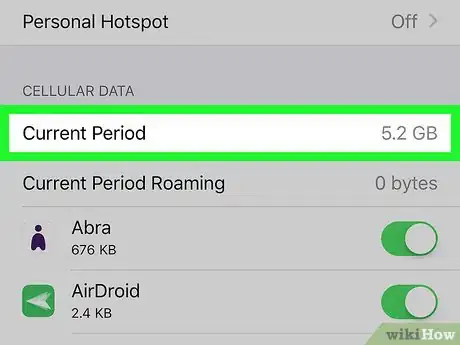 Image titled Check Your Bandwidth Usage on iPhone or iPad Step 3