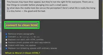 Convert a Word Document to HTML