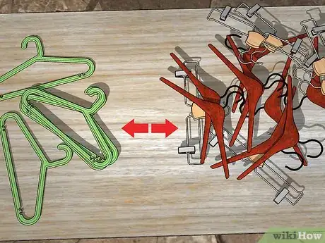 Image titled Move Clothes Hangers Step 1