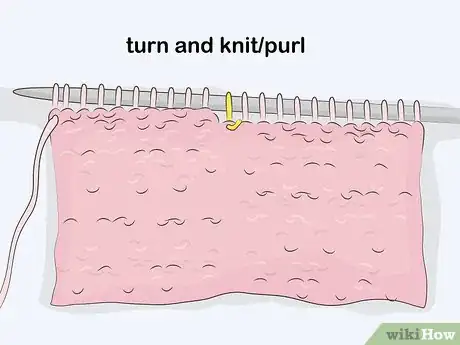 Image titled Knit the Wrap and Turn Short Row Stitch Step 5