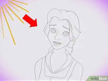 Image titled Draw a Realistic Portrait of Belle Step 3