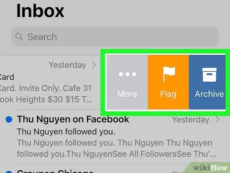 Image titled Use Swiping Gestures in Mail on an iPhone Step 4