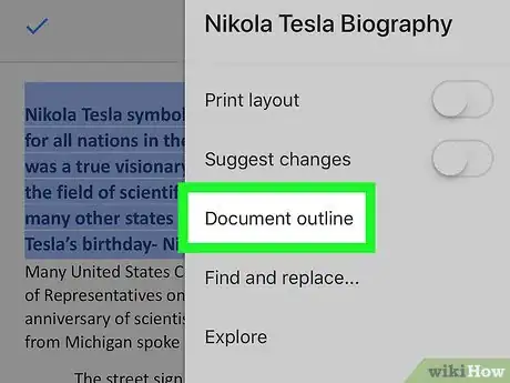 Image titled Add an Outline to a Google Doc on iPhone or iPad Step 10