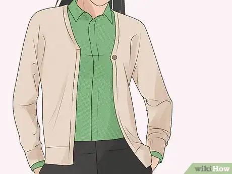 Image titled Wear a Beige Cardigan Step 6