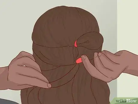 Image titled Make a Half‐Up Fishtail Ponytail Step 14
