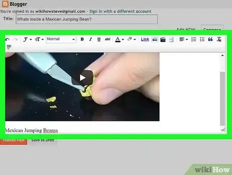 Image titled Embed a YouTube Video in a Blogger Blog Step 4