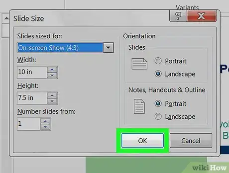 Image titled Change Slide Size in PowerPoint on PC or Mac Step 7